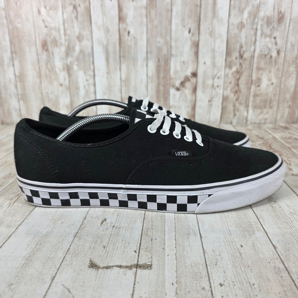 Vans‎ Authentic Black White Checkerboard Skate Shoes Mens Size 13